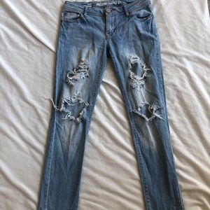Mossimo Supply Co light blue ripped jeans